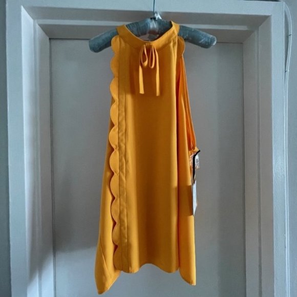 Victoria Beckham for Target Marigold High Neck Scallop Trim Tank 3X - Picture 2 of 6